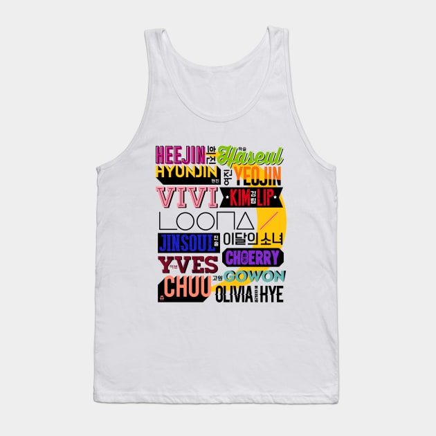 LOONA FONT COLLAGE 2 Tank Top by skeletonvenus